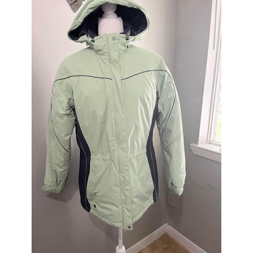 Columbia Light Green Whether Proof Jacket Women Size Small